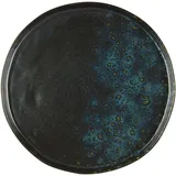 Plate “Phobos” small ceramics D=26.5cm black,blue