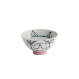 Салатник «Кэт Нэко» фарфор 300мл D=115,H=62мм белый,розов.