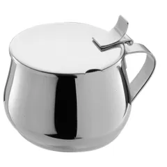 Parmesan bowl without spoons/ Sugar bowl “Alpi”  stainless steel  350 ml  metal.