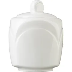 Сахарница «Бьянко» с крышкой фарфор 240мл ,H=85,L=70,B=70мм белый, изображение 4