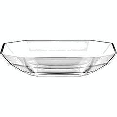 Dish “Canova” square  glass , H=3, L=19, B=19 cm  clear.