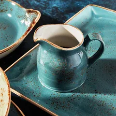 Блюдо «Крафт Блю» прямоугольное фарфор ,H=15,L=330,B=270мм синий, изображение 3