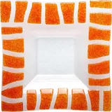 Тарелка глубокая «Сафари» стекло ,H=35,L=290,B=290мм прозр.,оранжев.