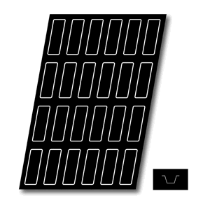 Форма кондитерская «Слиток»[24шт] ,H=25,L=600,B=400мм