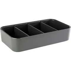 Bar stand “Multi” (4 compartments)  plastic , H=70, L=315, B=175mm  gray