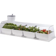 Витрина защитная на 3 GN 1/2 акрил ,H=25,5,L=1 025,B=33см прозр., изображение 2