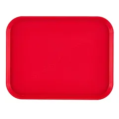 Rectangular tray for Fast Food  plastic , L=45.7, B=35.5 cm  red