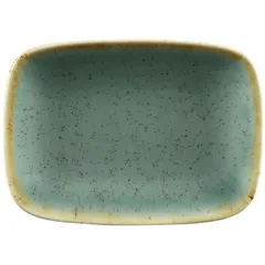 Sauce boat rectangular. “Trend split”  porcelain , H=15, L=120, B=80mm  green.