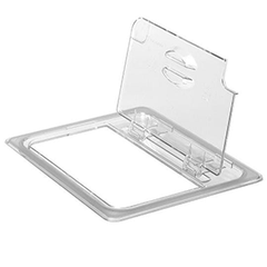 Container lid polycarbonate ,L=17.6,B=16.2cm transparent.