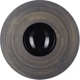 Тарелка «Сфера» с широким бортом керамика 300мл D=30,3см черный,золотой