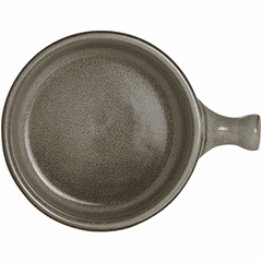 Portion frying pan "Potters" grey-brown  porcelain  290ml  D=13,L=16.8cm