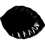 Блюдо «Кунстверк» лист фарфор ,H=21,L=252,B=182мм черный