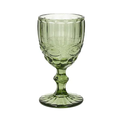 Бокал для вина «Мадам» стекло 260мл D=80,H=155мм зелен.