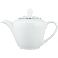 Kettle "Brown Dapple"  porcelain  0.6 l  white, brown.