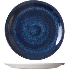 Plate “Vesuvius Lapis” small  porcelain  D=20.2cm  blue