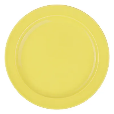 Тарелка «Акварель» Принц мелкая фарфор D=240,H=27мм желт.