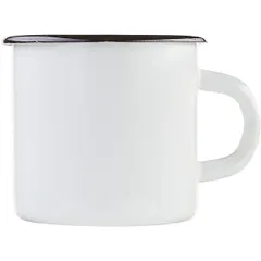 Enameled mug 400ml ,L=11cm white