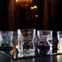 Олд фэшн (стакан) «Кассиопея» стекло 330мл D=86,H=88мм серый, изображение 2