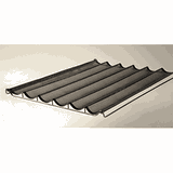 Mold for baking baguettes (5 cells)  silicone, stainless steel , L=60, B=40cm