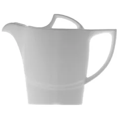 Coffee pot “Atlantis” with lid  porcelain  0.6 l  D=10, H=15, L=19, B=10.5 cm  white