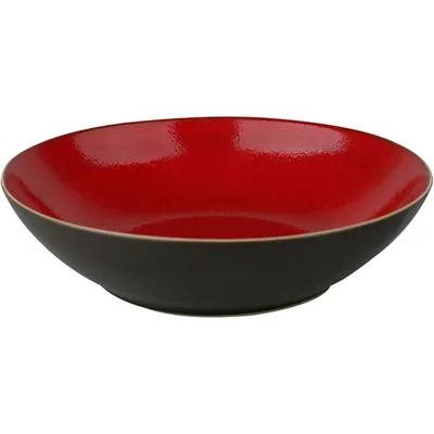 Тарелка «Лава» керамика D=21см красный,черный, изображение 2