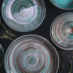 Тарелка «Скандинавия» мелкая керамика D=18,H=3см голуб., изображение 4