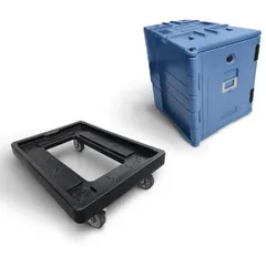 Тележка для термоконтейнеров полиэтилен ,H=19,L=72,5,B=55см черный, изображение 2