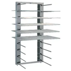 Wall holder for shelves and trays  stainless steel.