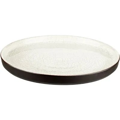 Тарелка «День и ночь» с бортом керамика D=245,H=30мм белый,черный, изображение 2