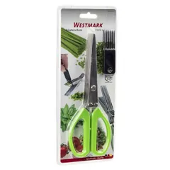 Ножницы для нарезки зелени сталь,пластик ,L=335/260,B=11мм металлич.,зелен., изображение 4