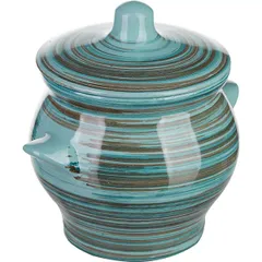 Baking pot “Scandinavia”  ceramics  0.65 l  D=12, H=12cm  blue.