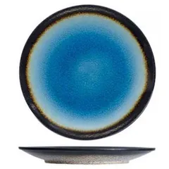 Plate “Fervido” small  ceramics  D=265, H=20mm  blue.