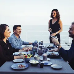 Тарелка «Экинокс» мелкая керамика D=26,H=3см серый, изображение 2