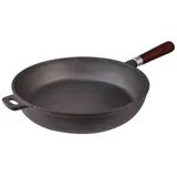 Frying pan with wooden handle “Amber Cast”  cast iron, wood  D=290, H=85, L=485mm  black, dark wood