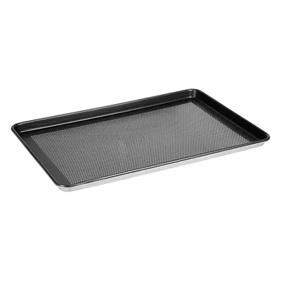 Противень для запекания с антипригарным покрытием перфорированный алюмин. ,H=3,L=60,B=40см черный