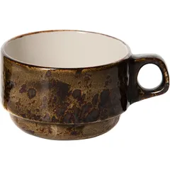 Чашка чайная «Крафт Браун» фарфор 285мл D=90/46,H=65мм коричнев.,бежев.