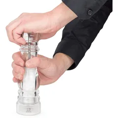 Мельница для соли «Нэнси» металлический механизм акрил D=55,H=220мм прозр.,металлич., изображение 2