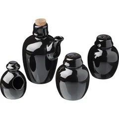 Spice set 4 pieces ceramics black