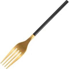 Table fork “District Black Gold Matt”  stainless steel , L=200, B=26mm  gold, black