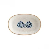 Блюдо сервировочное «Виенто» овальное фарфор ,L=100,B=65мм белый,синий