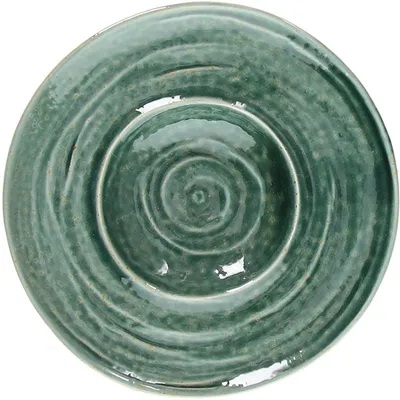 Тарелка «Органика Грин» мелкая фарфор D=18см зелен., изображение 2