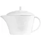 Чайник заварочный «Сатиник» фарфор 400мл ,H=140,L=195,B=90мм белый