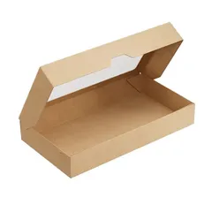 Контейнер бумажный OneBox с крышкой картон 1,45л ,H=4,L=26,B=15см св.корич., изображение 2