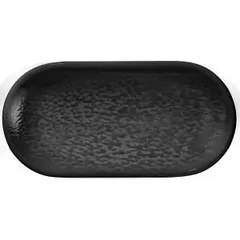 Салатник «Нанокрем Блэк» овальный фарфор D=200,H=44мм черный