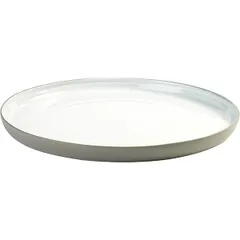 Round dish ceramics D=31,H=3cm white,gray