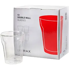 Glass for hot drinks, double walls  glass  250 ml  D=85, H=100 mm  clear.