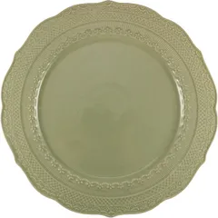 Plate “Skalistos” small  ceramics  D=28, H=2cm  green.