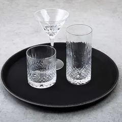 Поднос «Проотель» прорезиненный круглый пластик D=35,5см черный, изображение 4