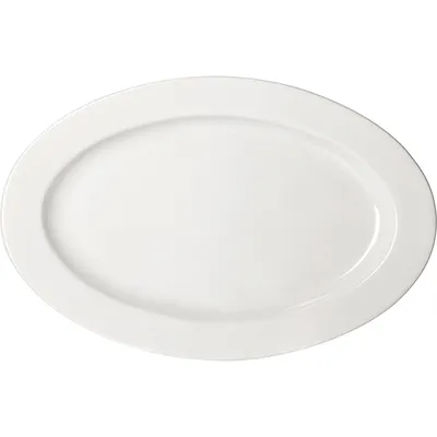 Блюдо «Кунстверк» овальное фарфор ,H=30,L=455,B=305мм белый, Длина (мм): 455