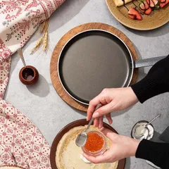 Сковорода для блинов «Клас Шеф» алюмин.,тефлон D=24,H=2,L=45см синий,черный, изображение 3